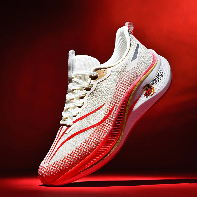 

Мужские кроссовки, удобная дышащая повседневная мужская обувь на толстой подошве, легкая карбоновая пластина, мягкая спортивная обувь на шнуровке, мужская