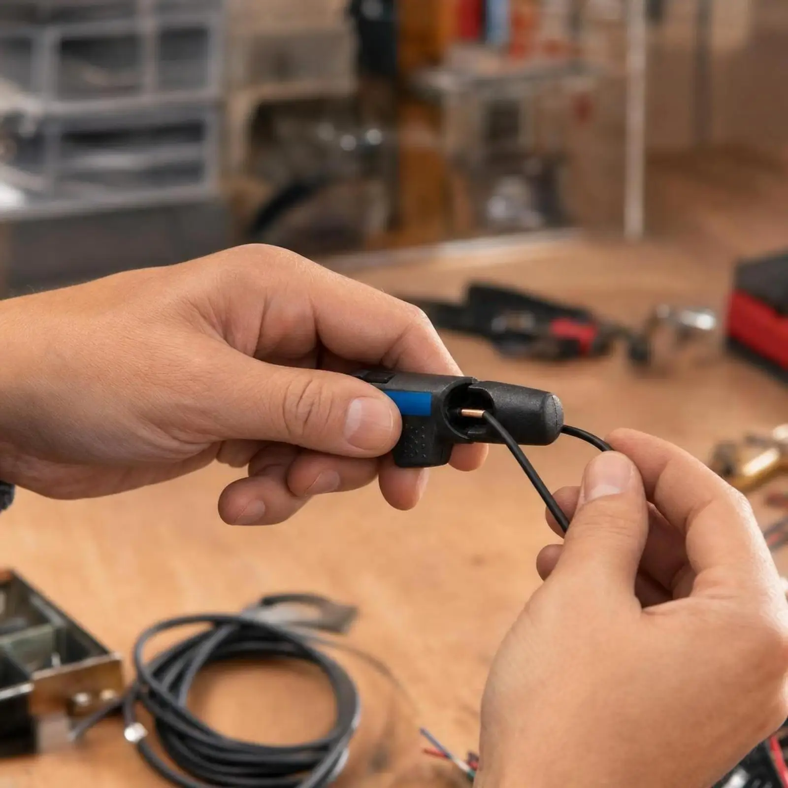 Mini Manual Wire Stripper Pliers for Electric Wire Stripping with Locking Mechanism for Easy Storage