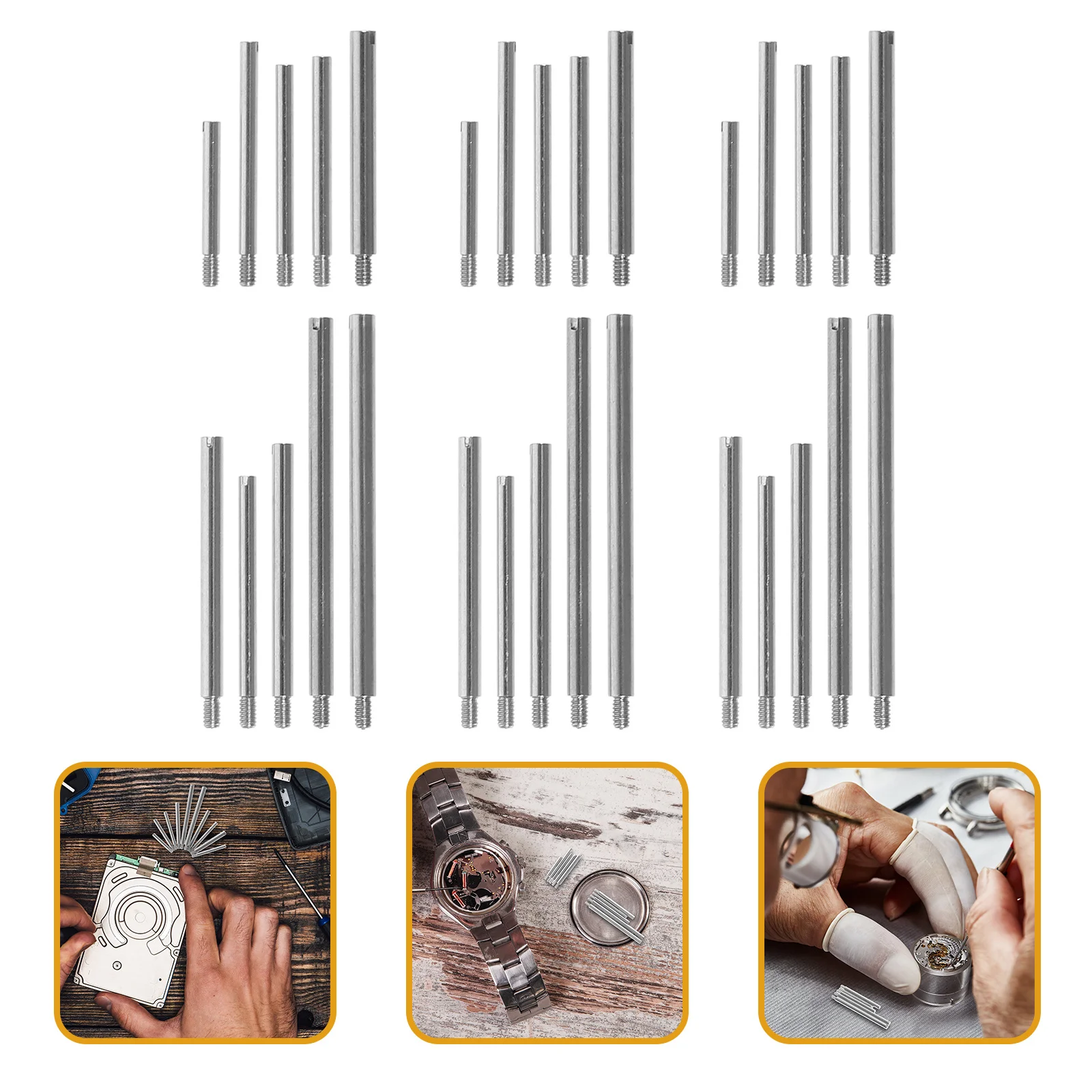 10pcs Screw Link Pins Strap Repair Tool Kit For Band Spring Watch Band Replacement Pins Bars Replacement Watch Accessories