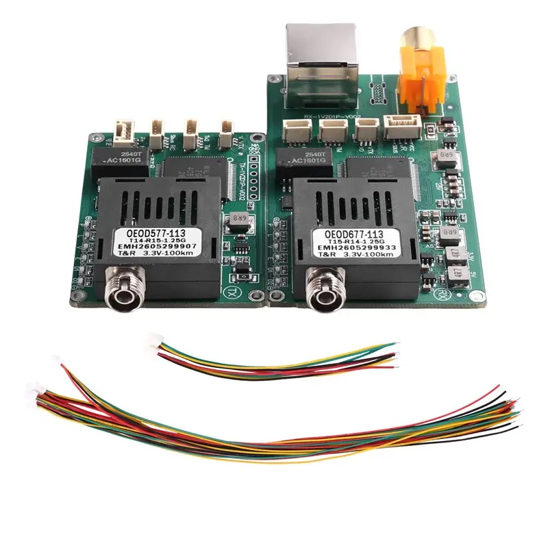 FULL-DC 5.5-26V Powered 100KM TTL Optical Transceiver Module Video+ Network+ TTL To Optical Converter Equipment Terminal