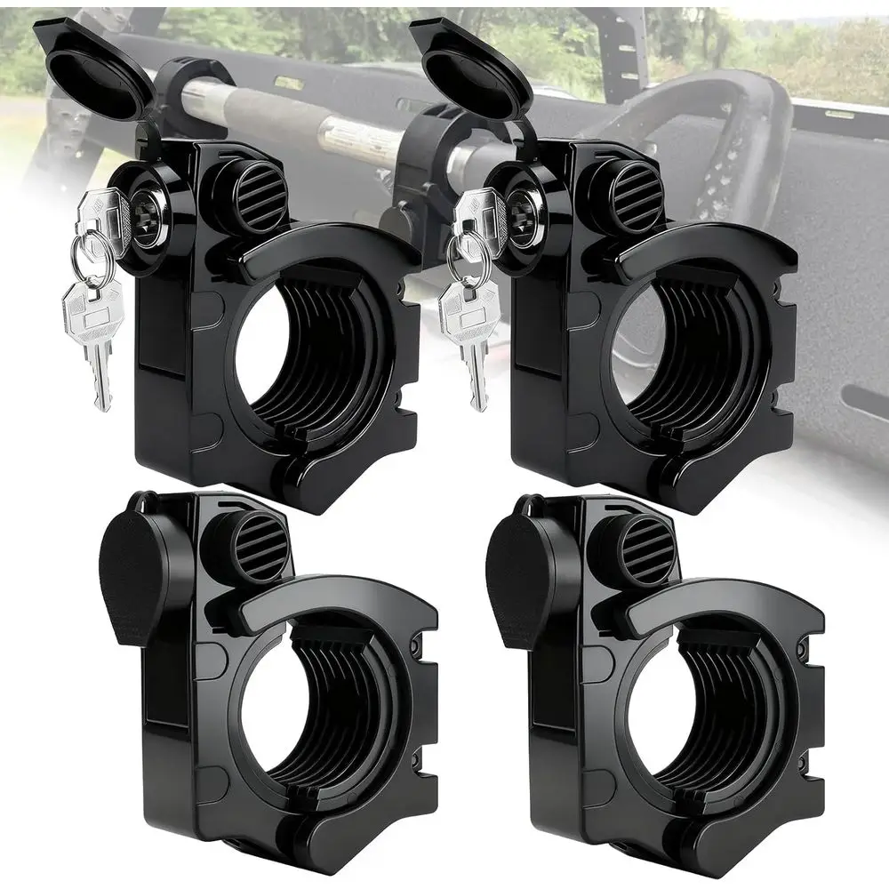 

Комплект из 4 держателей для лопат с замком, крепление на багажник для лопат диаметром от 1,38 до 1,97 дюймов, быстросъемный резиновый зажим-фиксатор