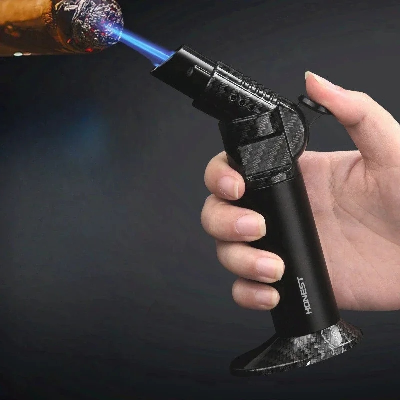 Creative Direct Flame Spray Torch Outdoor Windproof Cigar-Specific Lighter for Home Use Portable Baking BBQ Igniter Smoking Tool