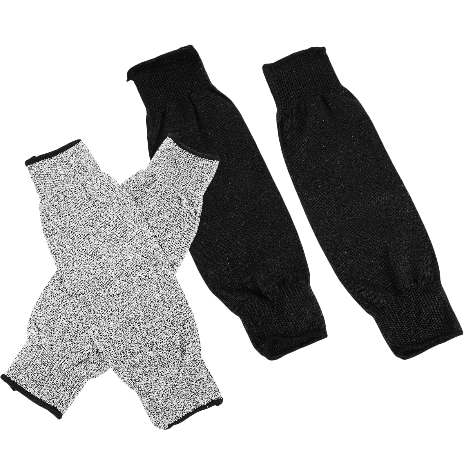 

Arm Sleeves Guard 40cm Black Grey Cut Resistant Forearm Protection Bite Cover Ergonomic Breathable Elastic Work Gardening