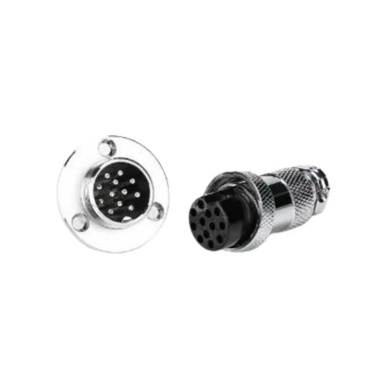 GX20 aviation plug, M20 flange aviation head, panel-mounted 2-pin to 15-pin connector