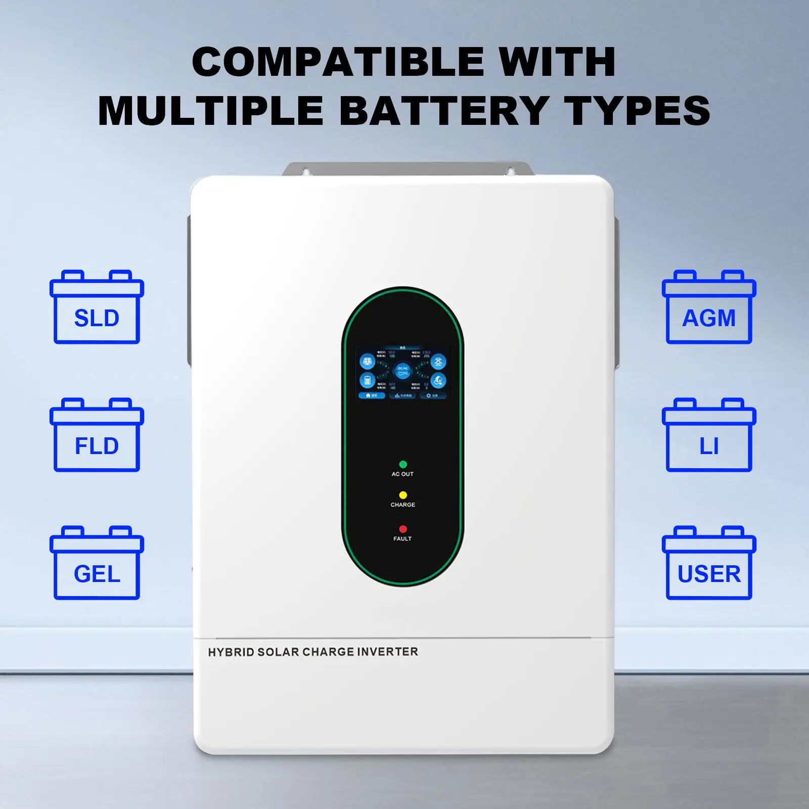 All-In-One Solar Inverter With Lithium Battery for Home Use, 5kva Output MPPT Charge Controller Included