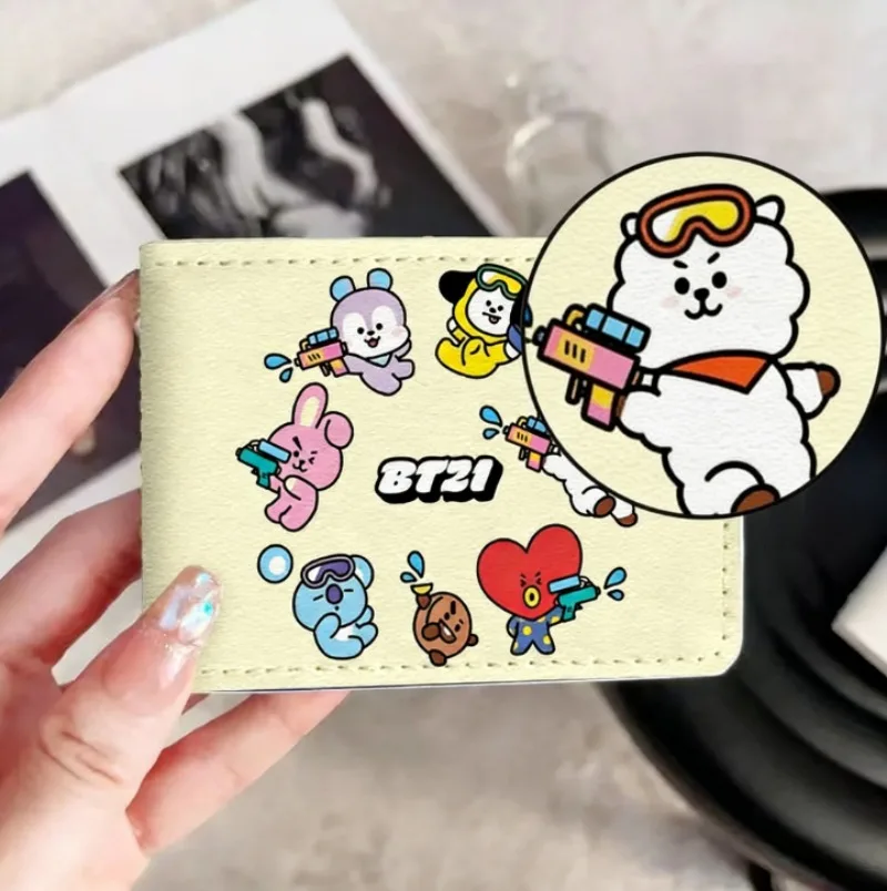 

2026 BT21 K-pop Cartoon ID Card Protection Case - Leather Shell - Cute Driving ID Card Card Holder - Package for Idol Souvenirs