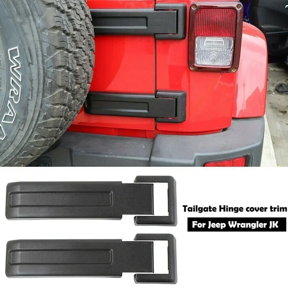 2x Upper Lower Tail Gate Hinge Cover For Jeep Wrangler JK JKU Sport Rubicon Sahara X (NOT FOR 2018 JL) 2007 - 2018