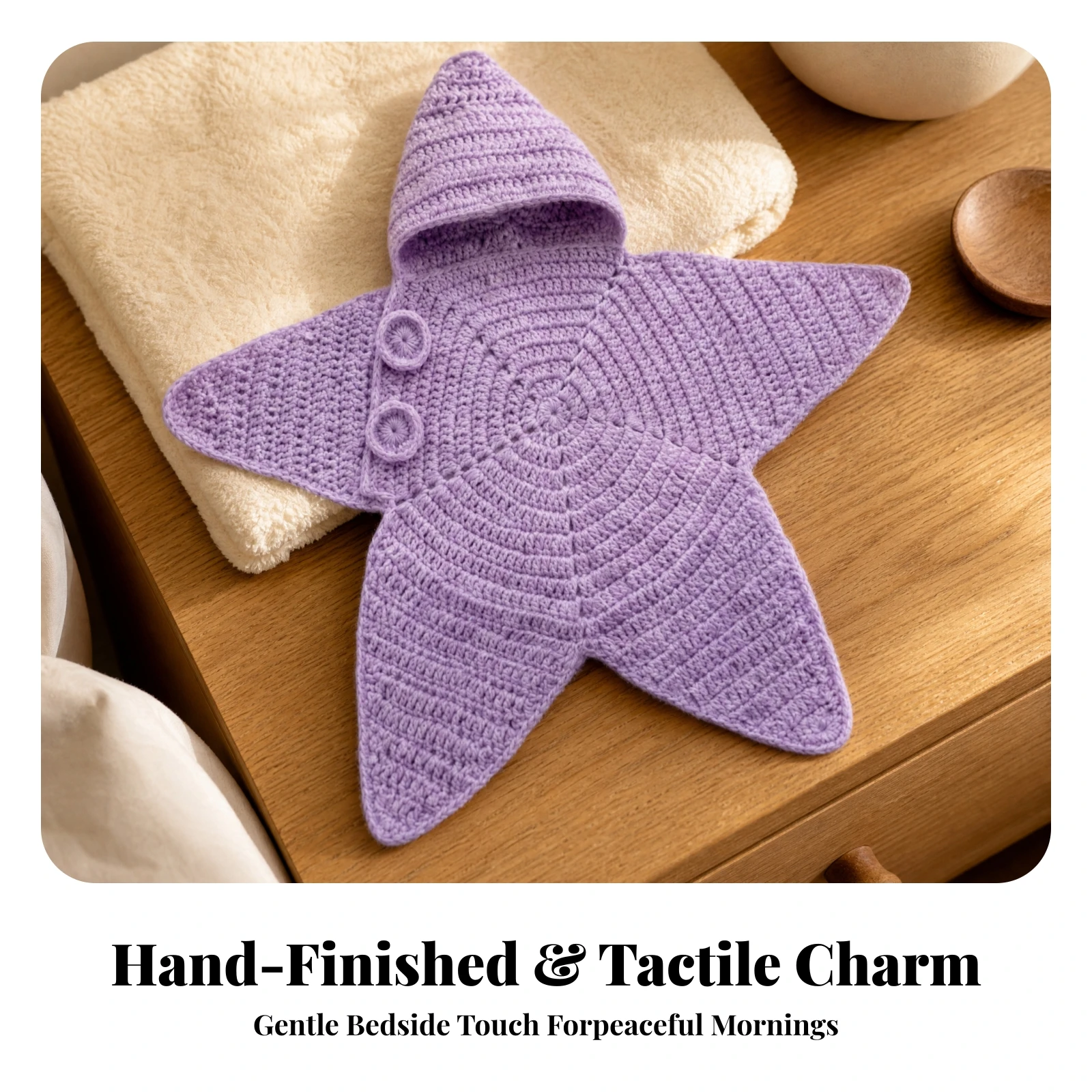 Hooded Celestial Doll Outfit With | Five-pointed tip Doll Garment, for Holiday Displays