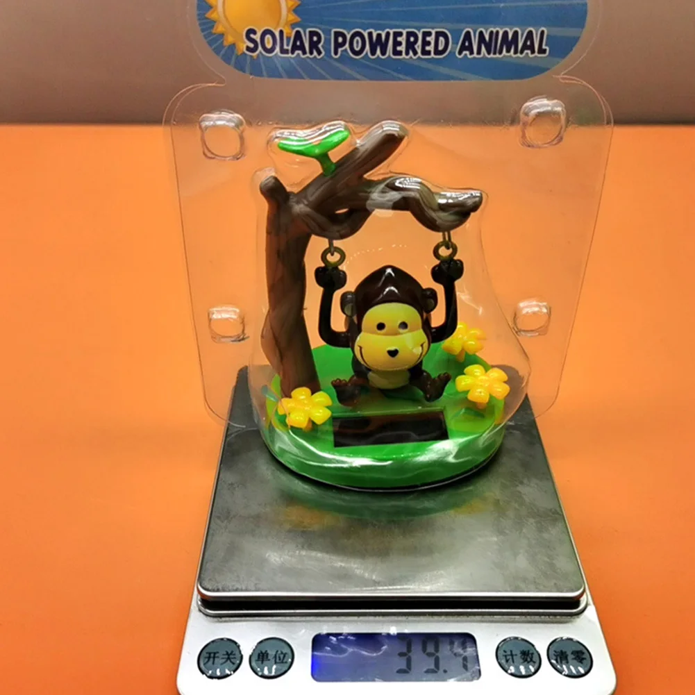 Juguete de Mono Bailarín Solar, Mono Columpio con Energía Solar, Adorable Figura Decorativa para el Tablero del Automóvil, para Decoración Interior del Vehículo