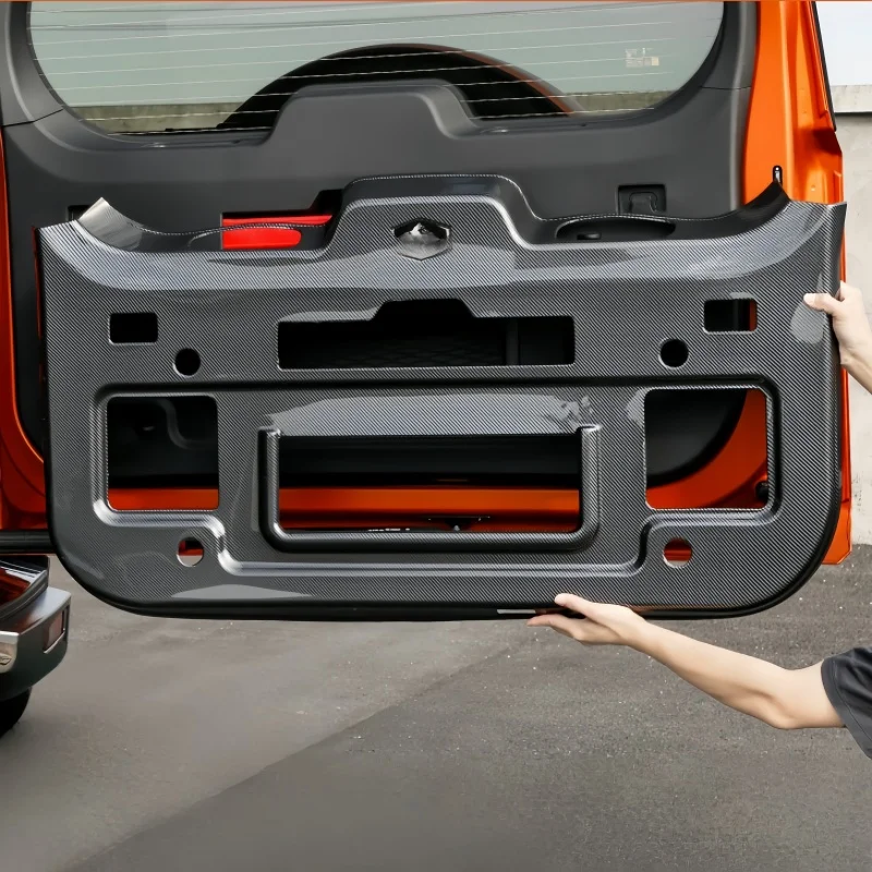 Fit for Chery Jetour Zongheng G700 Car Trunk Door Carbon Fiber Textured Scratch Resistant Panel Automobile Interior Accessories