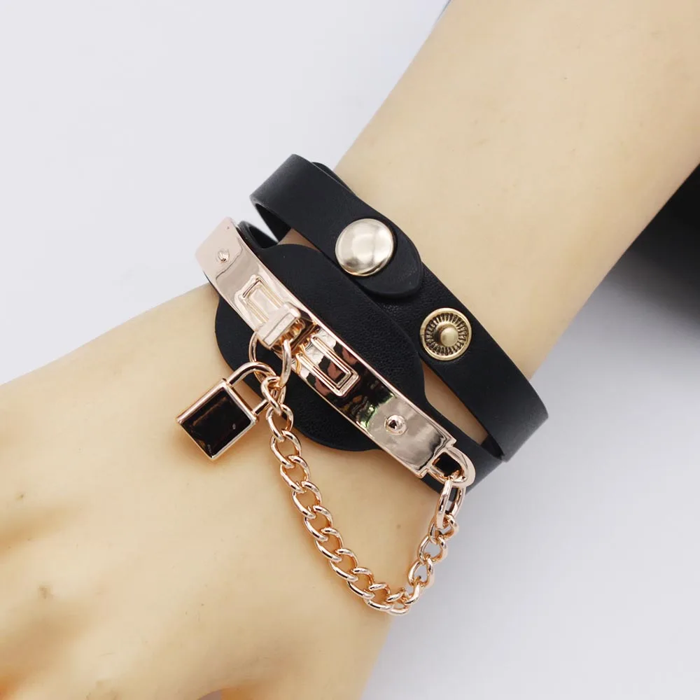 2022 New Design Fashion Wrap Leather Bracelet For Women Wholesale Vintage metal Multilayer Women Bracelet Jewelry Gift