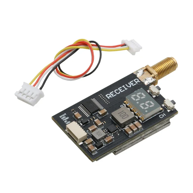 1PCS RX1264-CPB 1.2G VRX Module 12V 120mA FPV Wireless Video Receiver 64-Channel Button-Selectable Support NTSC/PAL Video Format