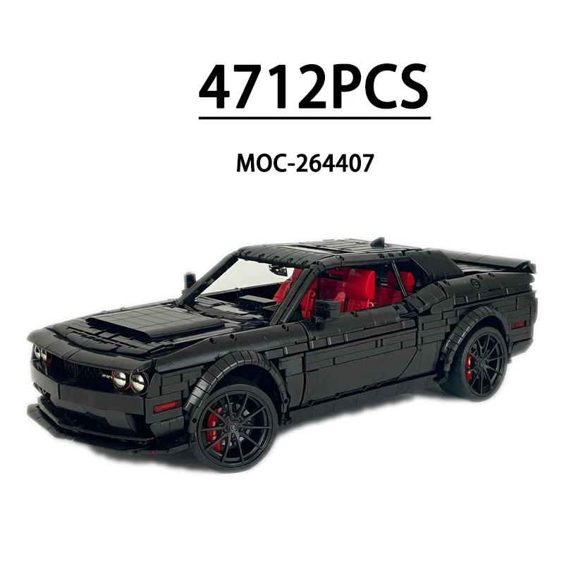 MOC-264407 Super Sports Car Challenger Racing Building Block Toy Racing Model 4712 Pieces Christmas Gift New Year Toy
