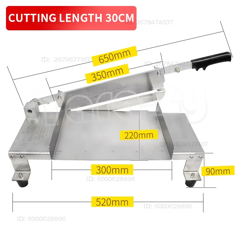 Commercial Manual Candy Cutter Nougat Fudge Hard Soft Candy Sweets Rice Cake Cutting Machine 30CM/40CM Length