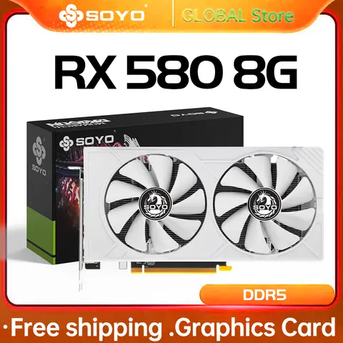 SOYO AMD Radeon RX580 8G Graphics Card RX 5700X 5700 6500XT 4G 256Bit Gaming Card New GPU Card