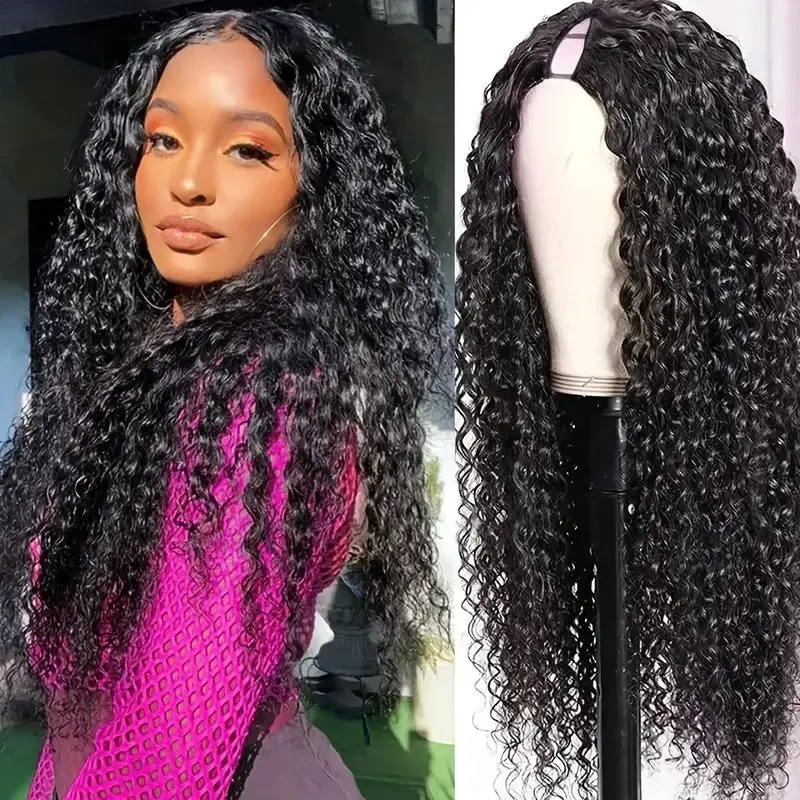 Rosabeauty 13X6 250% Density Deep Wave 40 Inch 13x4 Lace Front Human Hair Wig 5X5 Preplucked Glueless Curly Wig Full and Thick