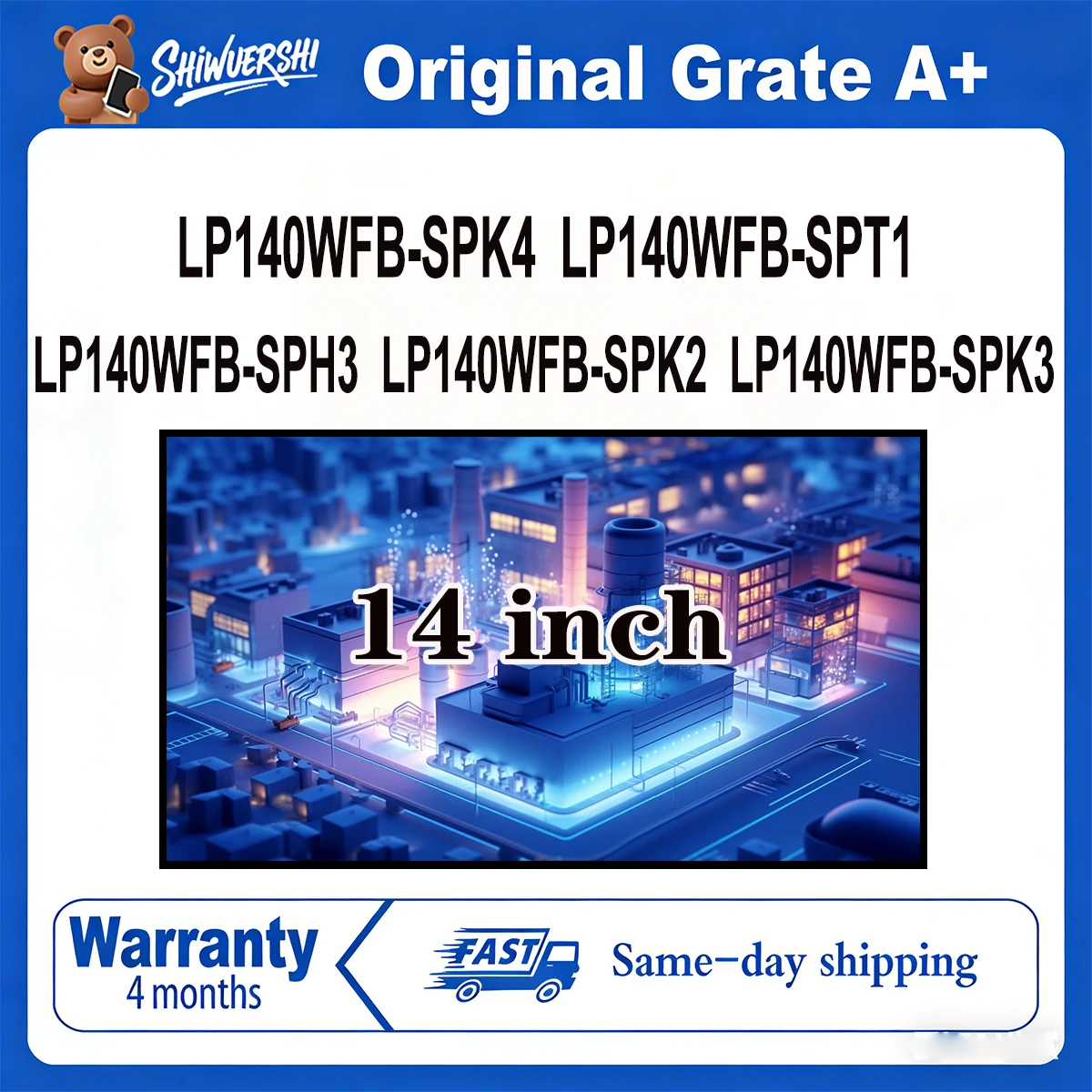 

Original New A+ 14 inch Slim Laptop Lcd Screen Panel LP140WFB SPH3 LP140WFB SPK2 LP140WFB SPK3 LP140WFB SPK4 LP140WFB SPT1