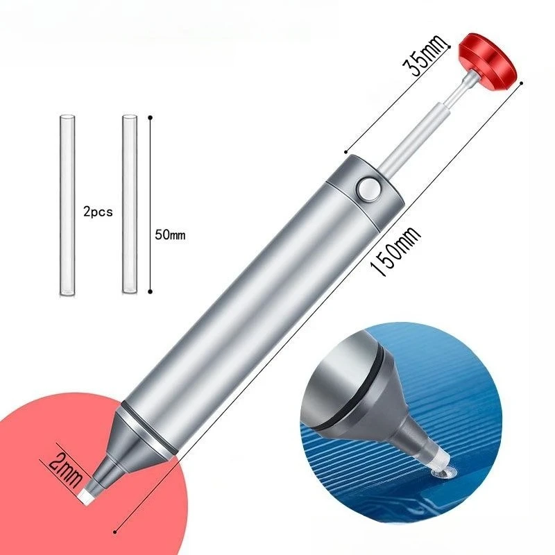 

Solder Sucker Aluminum Alloy Desoldering Pump Manual Vacuum Suction Tin Gun for PCB Component Welding Repair Tool