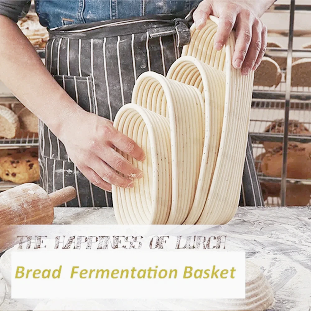 

Bread Fermentation Mass Proofing Baking Supplies Oval Dough Rising Liner Baskets Wicker Rattan Basket Banneton Brotform