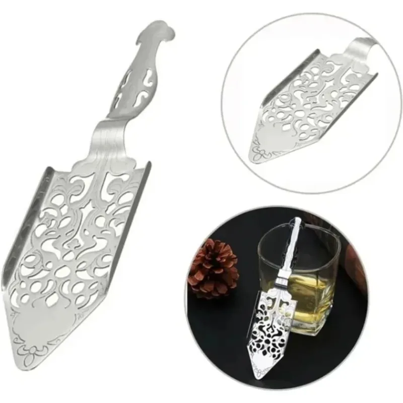 1Pcs 16X4cm 304 Stainless Steel Wormwood Spoons Absinthe Spoons Absinthe Fountain Accessories, Absinthe Dropper Bar