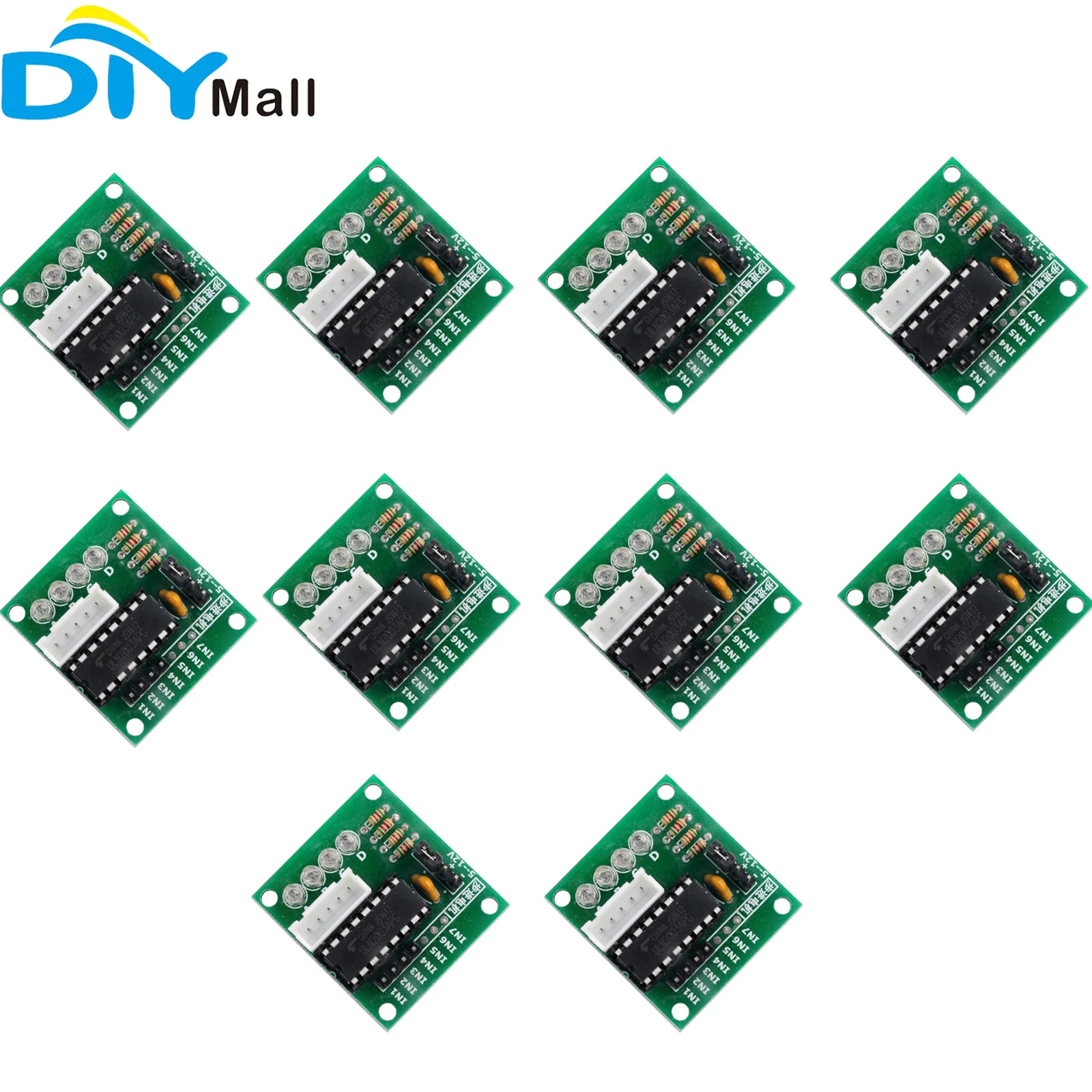 10 Chiếc DIYmall 5 Tuyến 4 Giai Đoạn ULN2003 Động Cơ Bước Lái Xe Ban Cho Arduino AVR Cánh Tay RPi