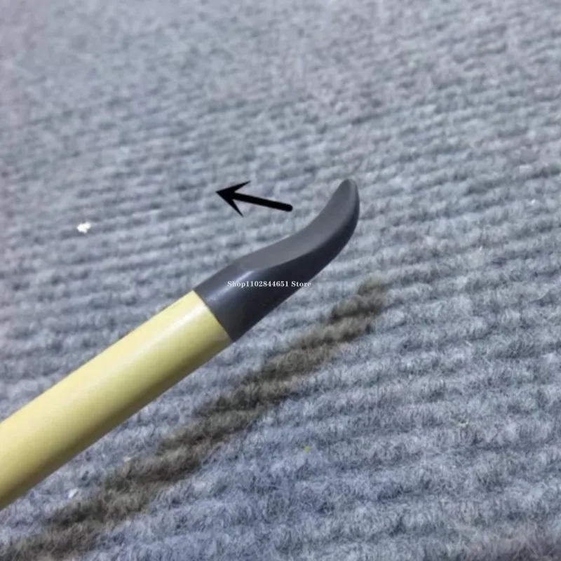 أداة الفخار المنحنية الجلود القلم وعاء صنع الملحقات DIY بها بنفسك السيراميك الأرجواني الطين إبريق الشاي مقبض الجانب الداخلي التشذيب/تلميع أداة