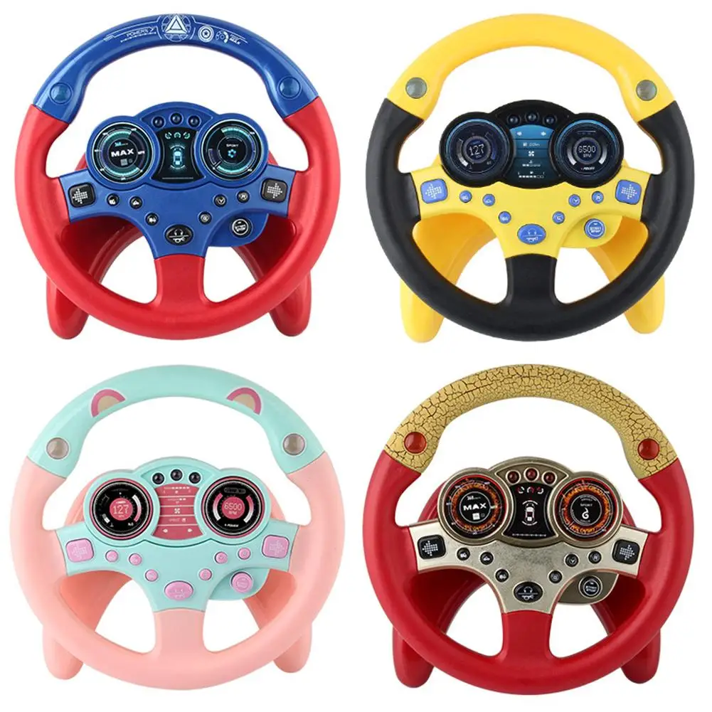 Yfashion Baby Car Simulation Steering Wheel Toy With Light Sound Children Educational Toy ( English Version )  Kids Toddlers Toy