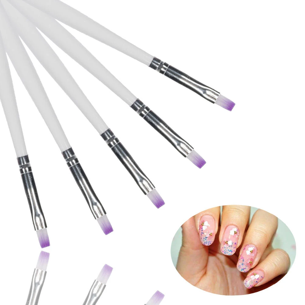 1pc Nail Art DIY Acryl UV Gel Design Stift Politur Malpin sel weiße Bar lila Haar Maniküre Tool Kit