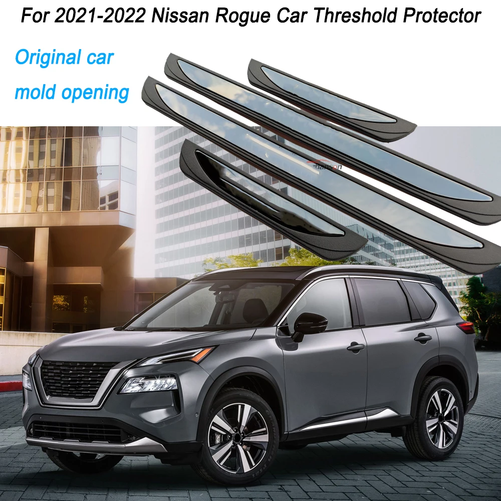 

For 2021 2022 Nissan Rogue Original Threshold Bar Car Accessories Door Sill Plate Protector Pedal Trim Styling