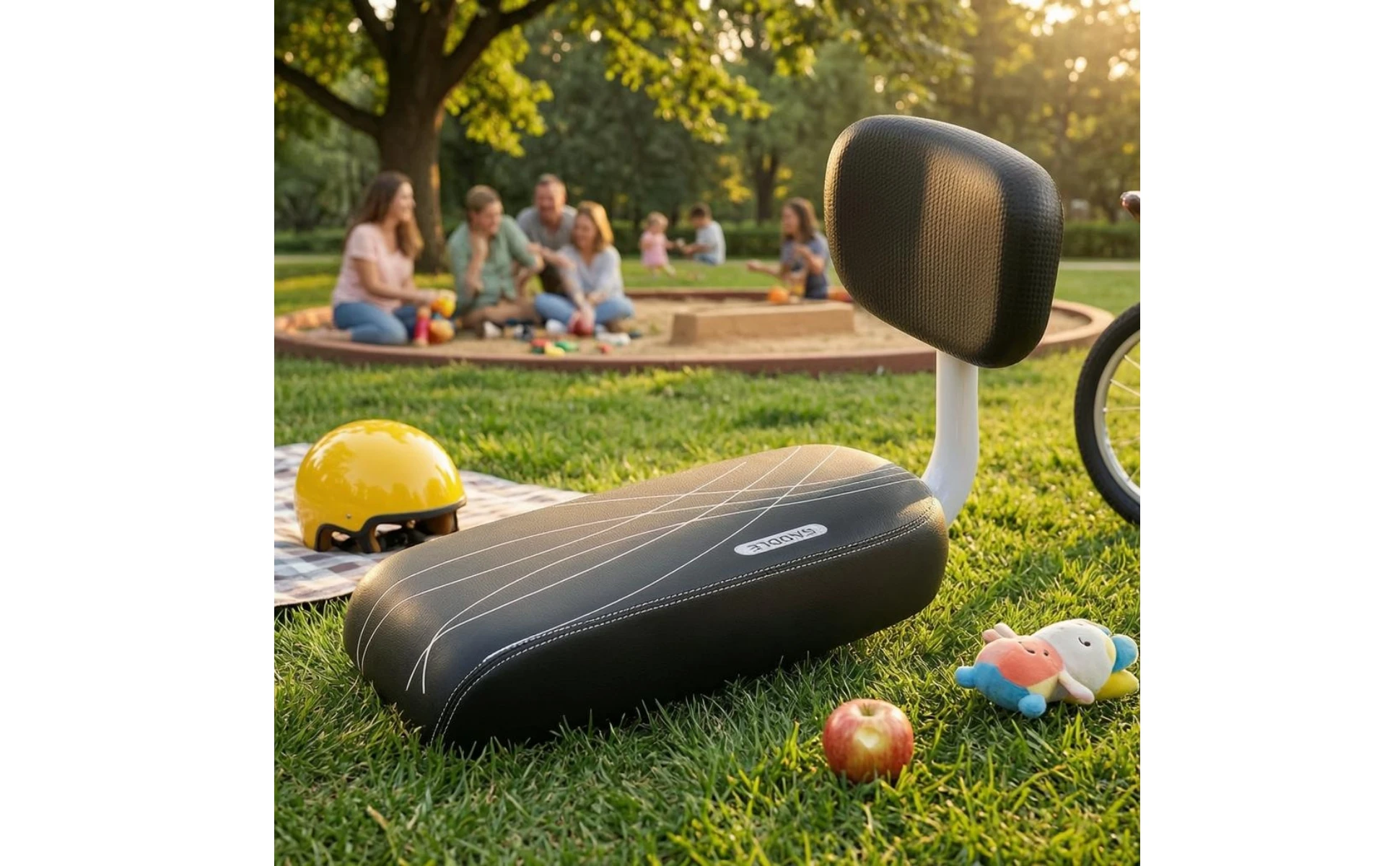 Cycle Seat with Backrest High-Elastic Sponge Rear Bike Seat Cycle Rear Cushion Washable Padded Bike Saddle Long-Lasting Cycle Seat with Backrest High-Elastic Sponge Rear Bike Seat Cycle Rear Cushion Washable Padded Bike Saddle Long-Lasting