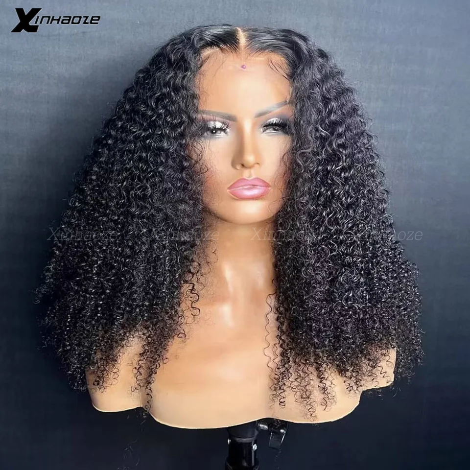 

Afro Kinky Curly 13x4/13x6 Lace Front Human Hair Wigs Remy Brazilian Curly Human Hair Wig Fake Scalp 5x5 Silk Top Closure Wigs