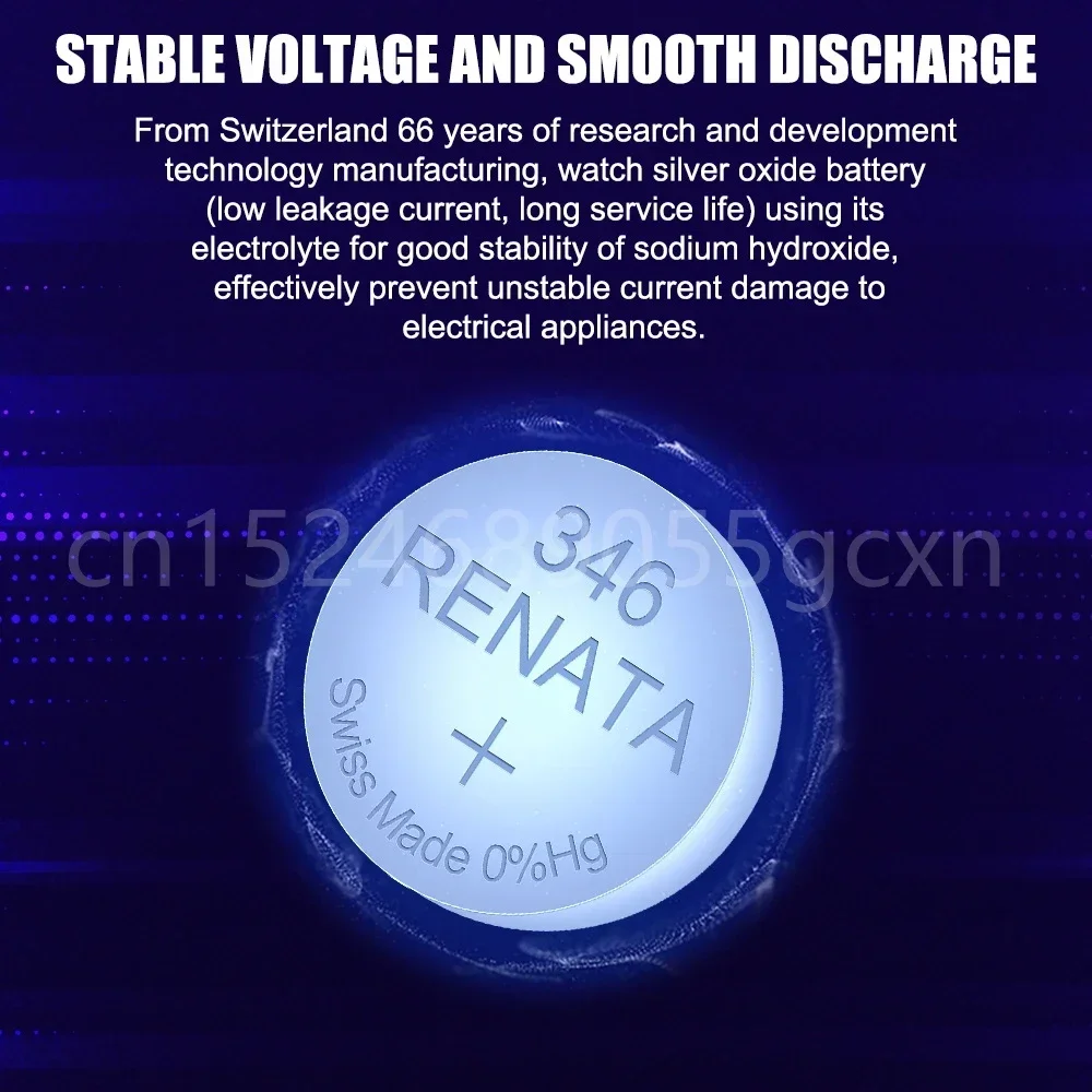 100% الأصلي RENATA السويسري 346 SR712SW بطارية ساعة أكسيد الفضة للعب مقياس السويسري صنع زر عملة خلية