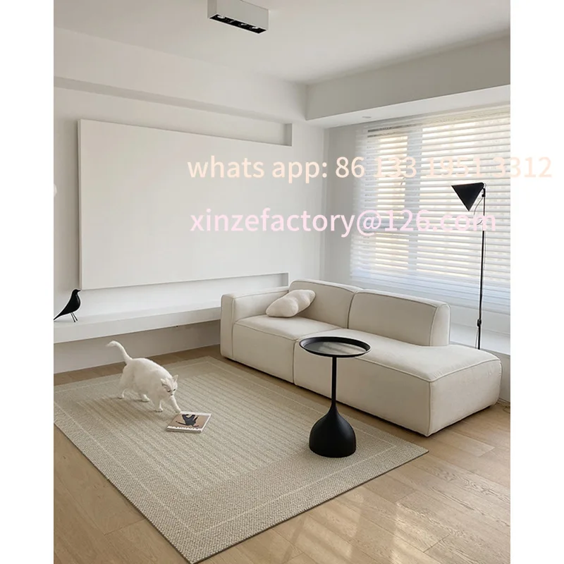 

Customizable tofu block fabric sofa combination modern minimalist square Nordic living room small apartment B & B simple