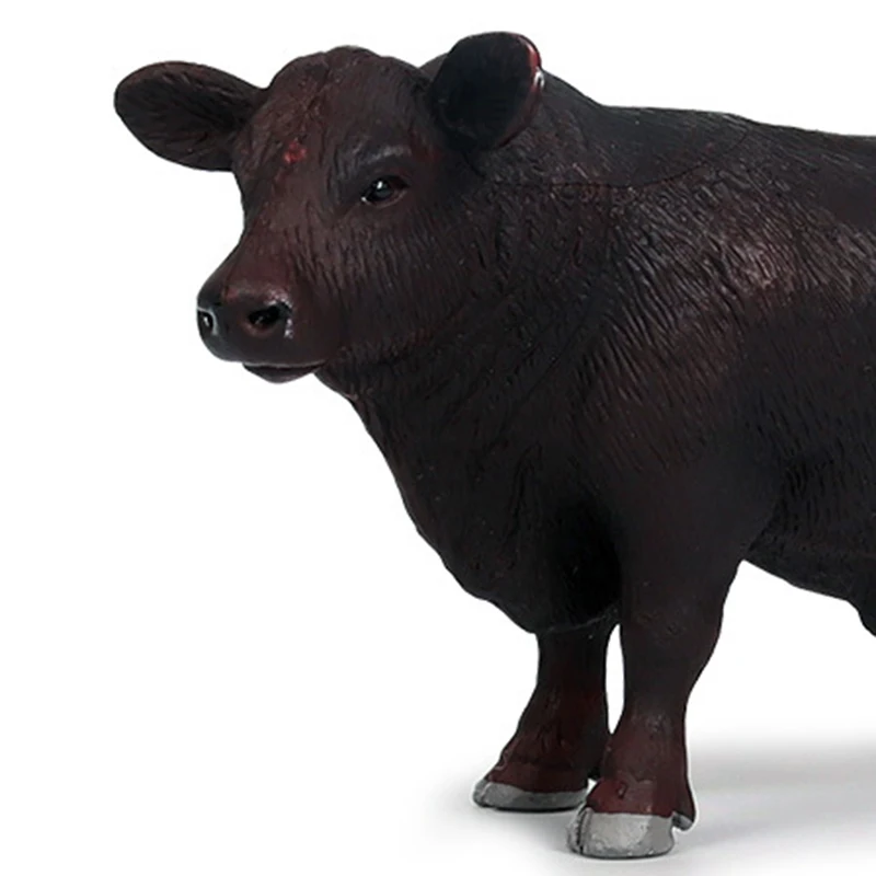 Simulazione in PVC Animali di bestiame Action Figures Collezione di modelli statici carini Modello di mucca nera Giocattoli per bambini