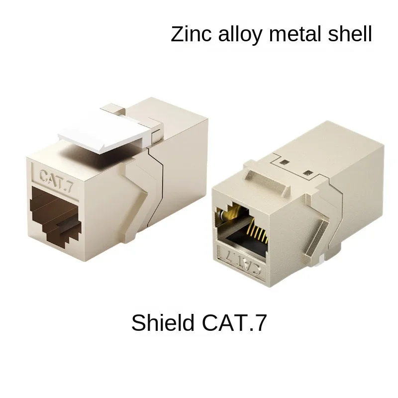 5 Ethernet LAN Cat7 10 Gigabit trapezförmig abgeschirmte Zink legierung Gehäuse Steck verbinder, RJ45 Buchse zu Buchse Plug-In Cat.6a Buchsen