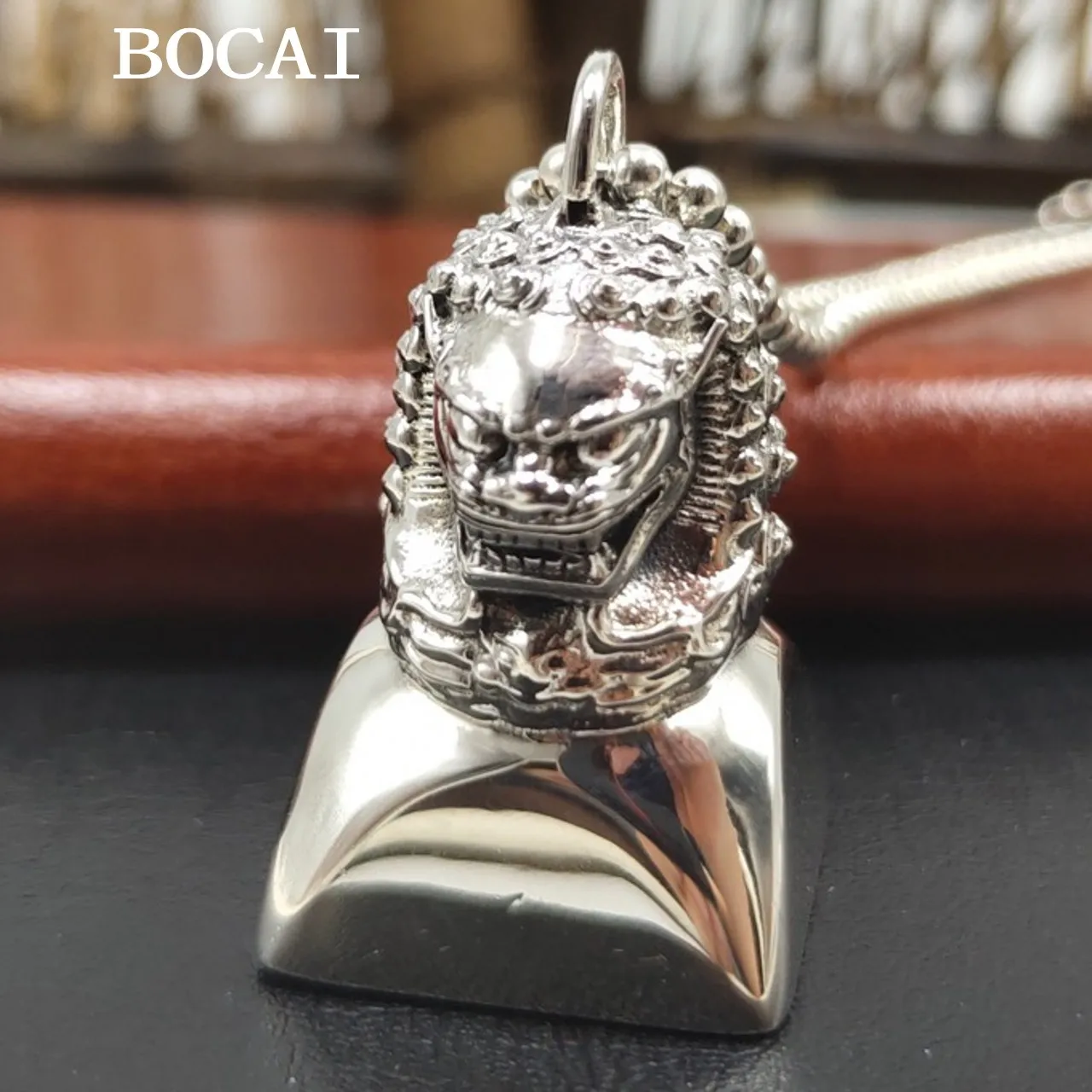 

BOCAI NEW S925 Sterling Silver Retro Minimalist Attracting Wealth And Treasures Pendant Men's And Women's Gift Free Shipping