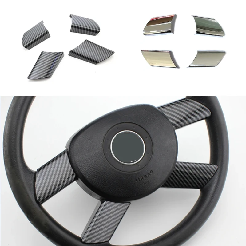 For Volkswagen POLO 2004 2005 2006 2007 Car Steering Wheel Button Panel Cover Trim Sticker car Accessories