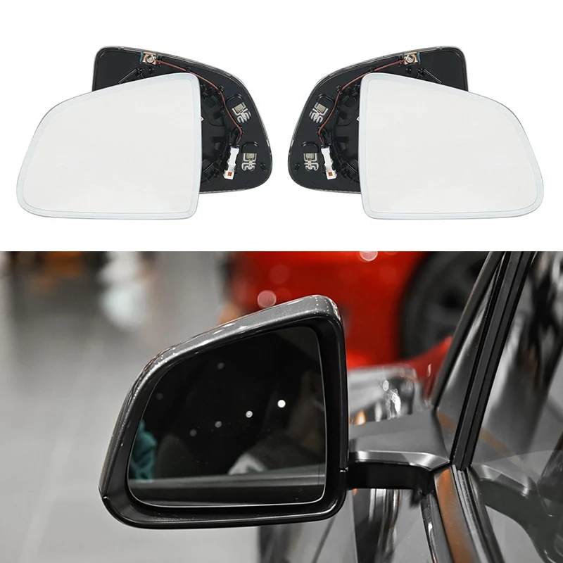Heated Rearview Mirror Glass Pair – Fits Tesla Model Y 2020-2022, Wide Angle