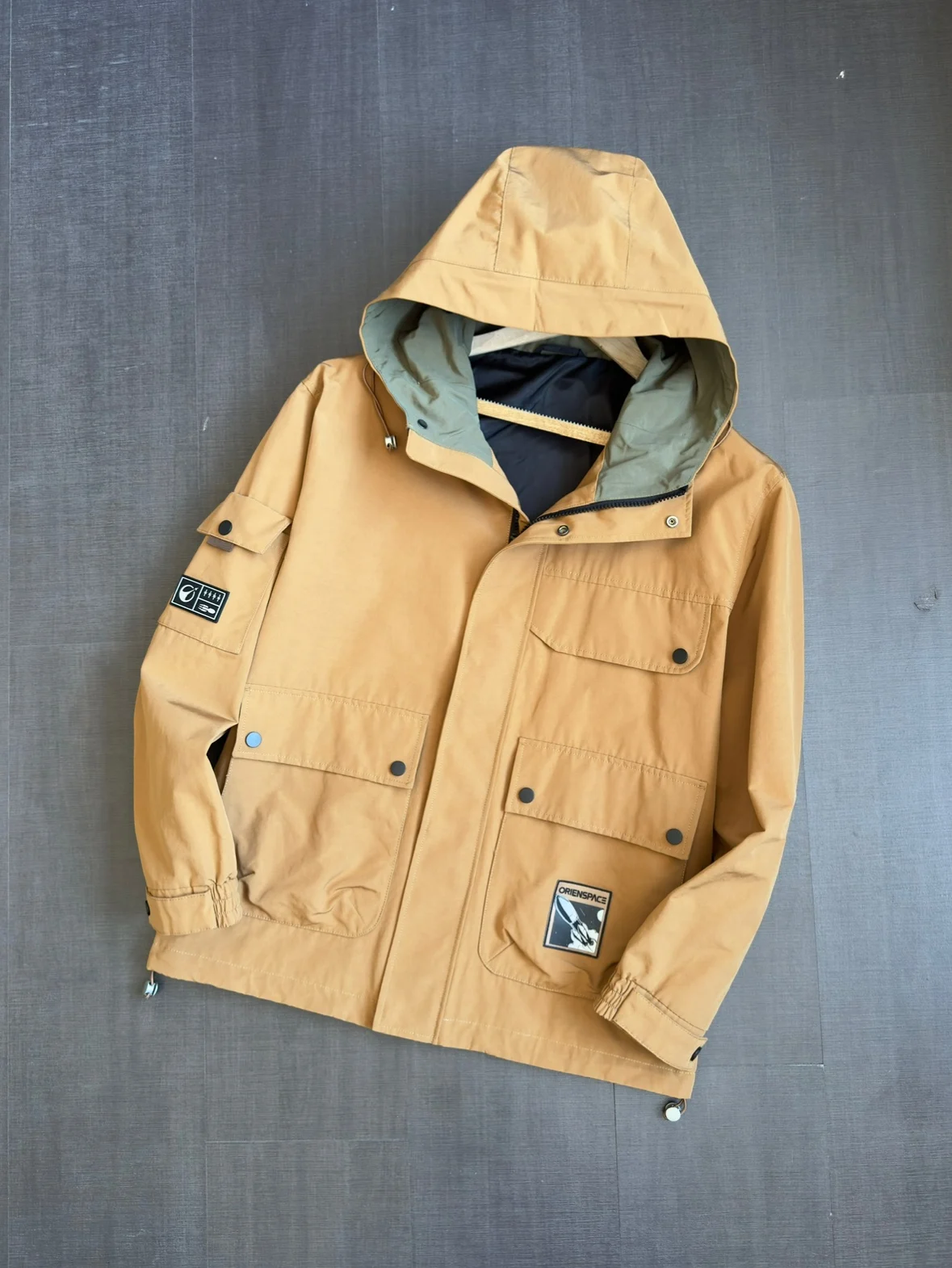 

Men's Faionable Outdoor Casual Jaet Autumn Winter Wear Resistant Hooded Workwear Motorcycle Sle Top Polyester Cotton Bl...