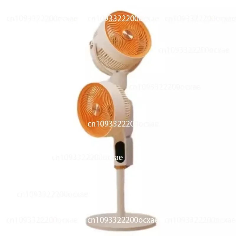 Double-head Fan, Floor-standing Circulating Fan, Voice-controlled Silent Mode, Head-shaking Fan