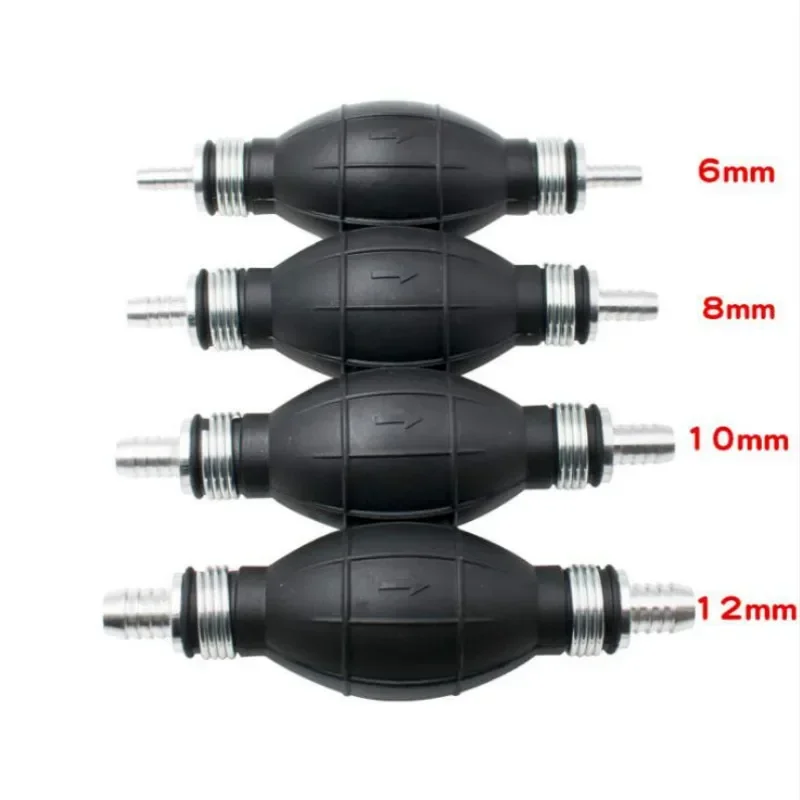 6/8/10/12mm Black Rubber Fuel Transfer Vacuum Fuel Line Hand Primer Pump Bulb Type For Boats Tractors Cars Engine