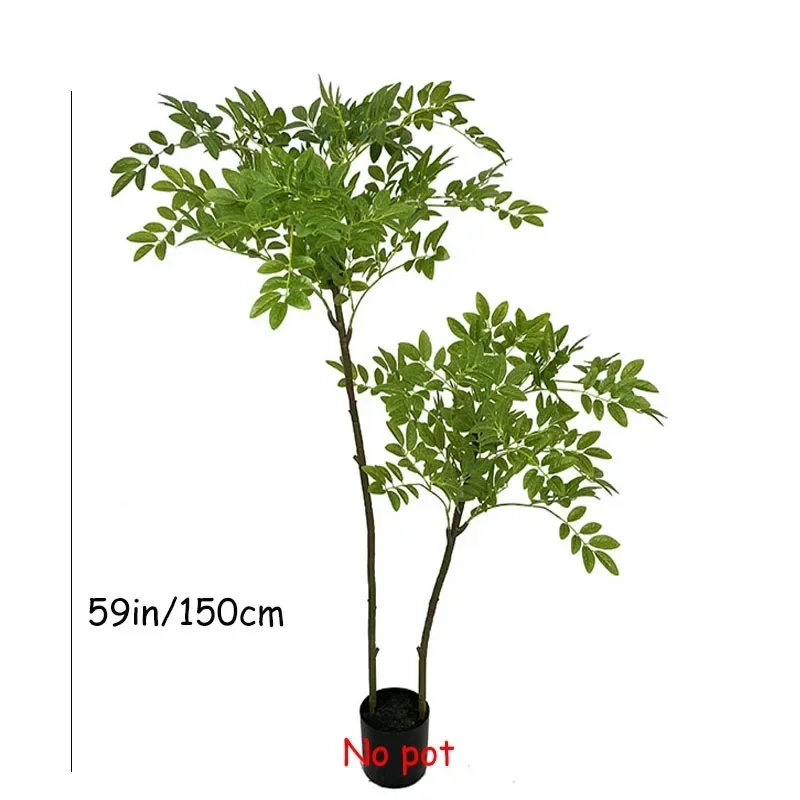43-70 Zoll großer künstlicher tropischer Palme aus Kunststoff, flauschiger Baum, fühlt sich echt an, glückliche Baumblätter für Zuhause, Garten, Geschäft, Zimmerdekoration – Detail 10