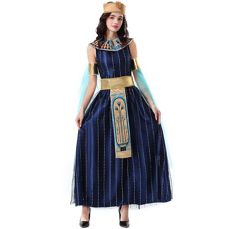 Loween cos árabe médio oriente antigo rainha romano personagem mitológico véu traje feminino roupas de desempenho