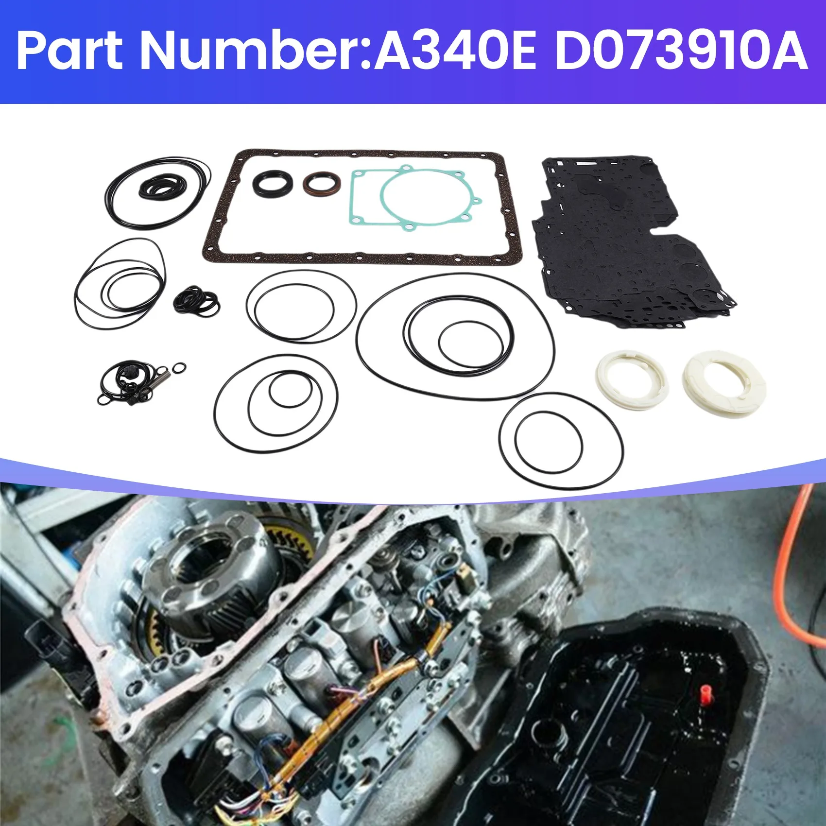 

A02Q-A340E D073910A Auto Transmission Gearbox Rebuild Overhaul Seals Gasket O-Rings Kit For Toyota Lexus