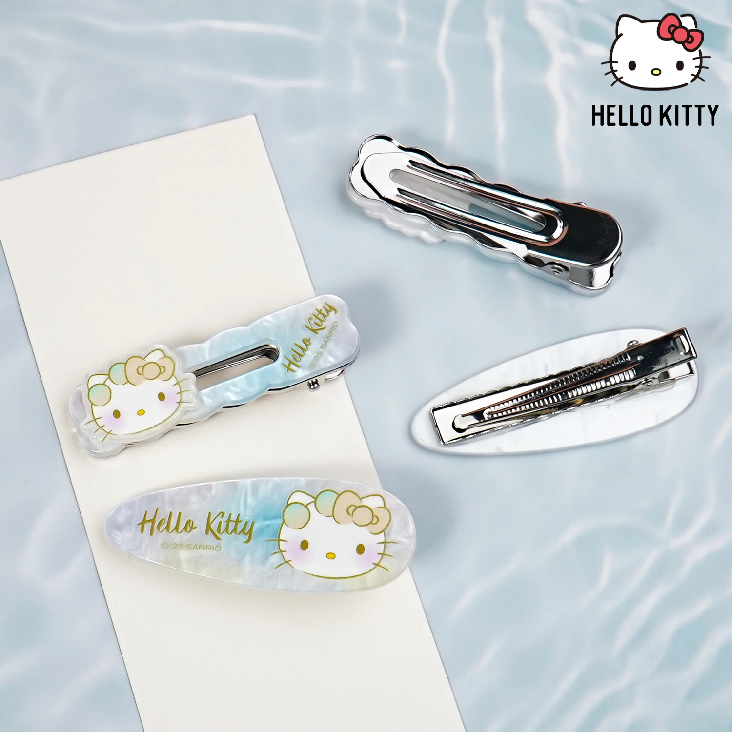 

1 Set Sweet Dreamy Hello Kitty Hair Clips - Cute Cartoon Design, Ideal for Side Bangs & Flyaways