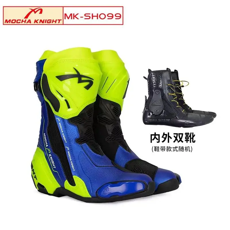 

Professional Outdoor Overshoes Motocross Racing Long Boots Anti Slip Breathable Motos Shoes Men's Motorcycle Protective Boots