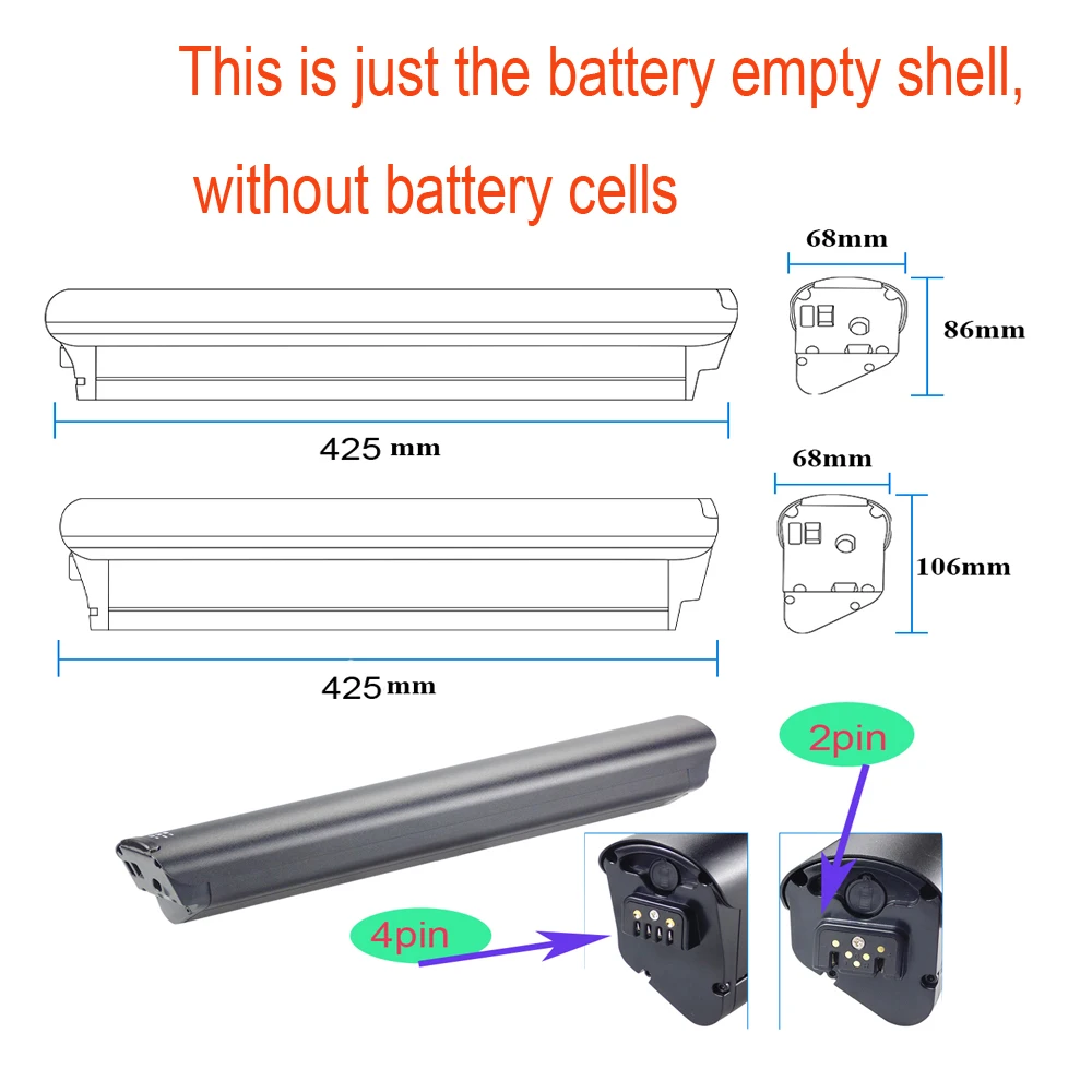 

36V 48v Gen3 stride ebike battery only empty box for Tifgalop Essex HP Eunorau D6 Commute INT Unisex RBSM Sports Mud Adder ebike