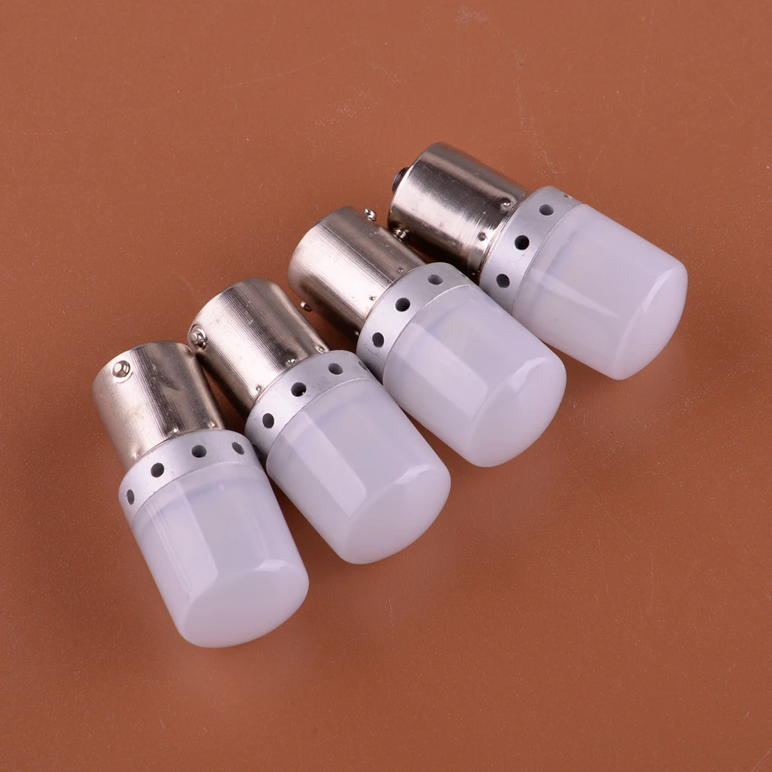 

Universal 4pcs Indicator LED Brake Light Reverse Lamp Turn Signal Bulb White 6500K IP68 1156 BA15S P 21W 12V