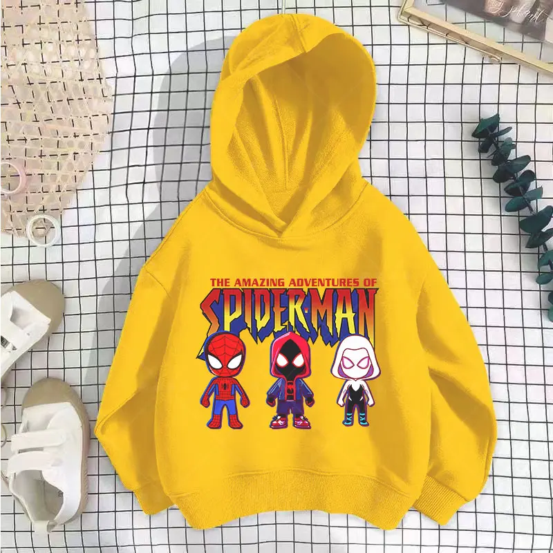 Moletom longo Marvel Avengers para crianças, pulôver do homem-aranha, roupas de meninos e meninas, suéter de bebê, crianças de 2 a 14 anos, novo, outono