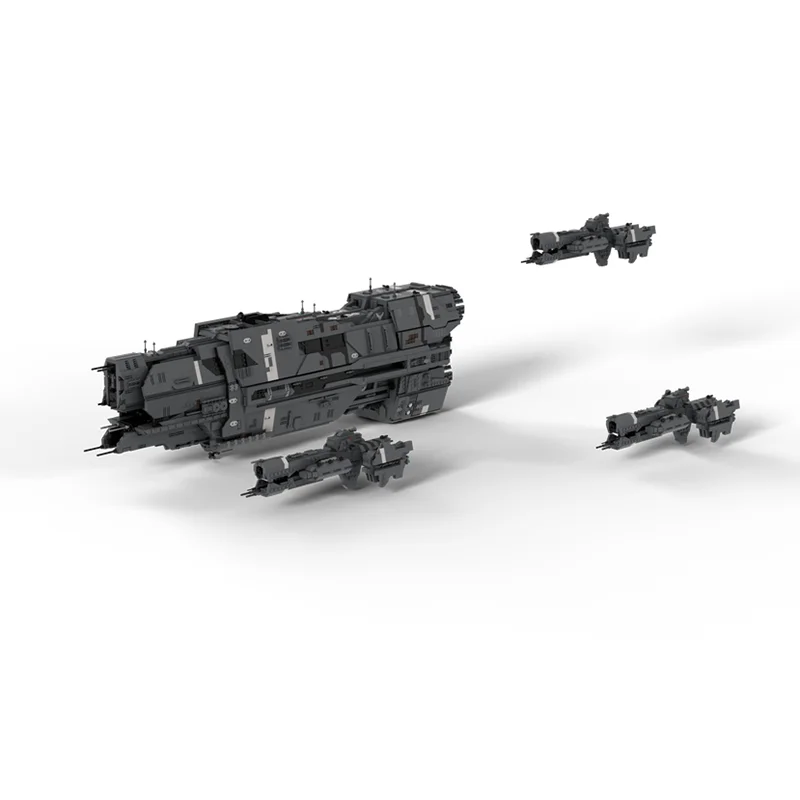 Modelo de nave espacial moc blocos de construção valiant classe super pesado cruiser modelo tecnologia tijolos montagem presentes do feriado conjunto brinquedo